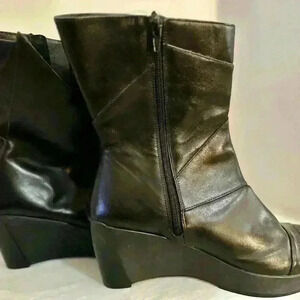 Brand new Noat Leather Wedge Heel Boots NWOT